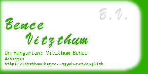 bence vitzthum business card